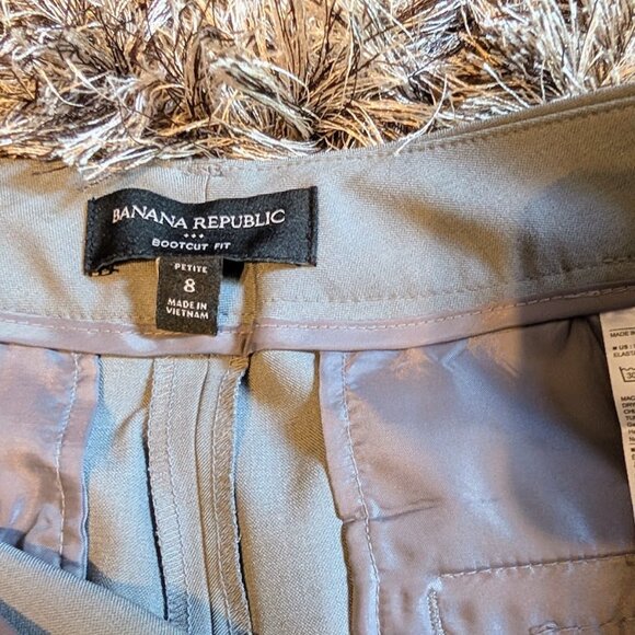 Banana Republic Factory Giovana Sculpted Bootcut Trousers Pants 8P NWOT Gray - Picture 8 of 14